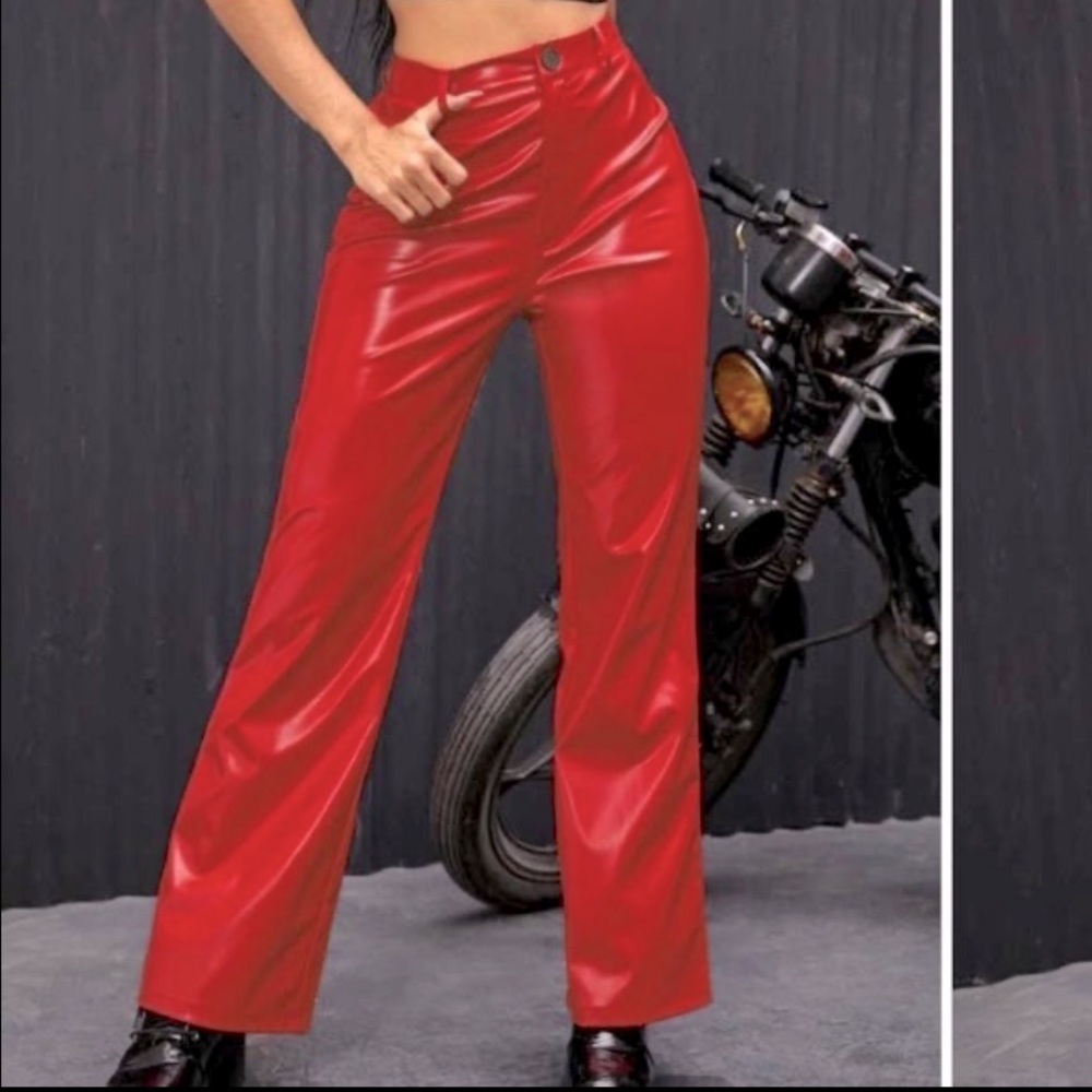 faux leather pants
